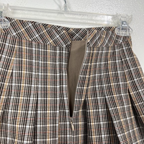 Katie J NYC Skirt Youth Medium Brown Plaid School Girl Pleated Mini A-Line Kids - Picture 9 of 12